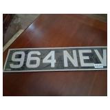 Vintage British License Plate