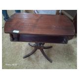 vintage tiered wooden pedestal table