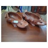 hand carved sculpture bowls reptiles