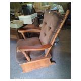 Nice vintage gliding rocker - brown