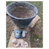 Yard Art with large planter