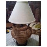 Vintage wicker lamp