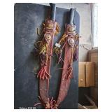 Vintage Corneta South America Machetes W Sheaths