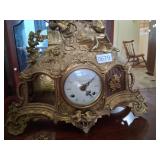 Ornate Brass Italian/German mantle clock