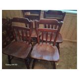 4 vintage farm house dining chairs