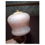 Vintage Boudoir hand reverse painted table lamp