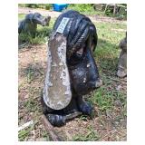 Cement Droopy Dog yard art