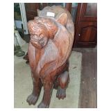Giant Solid, heavy hand carved lion