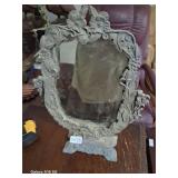 Vintage cast ornate mirror - vanity mirror