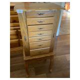 Wooden jewelry armoire