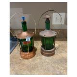 Vintage Reuge musical lantern decanters