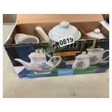 Corelle teapot, sugar and creamer set