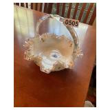 White Fenton basket