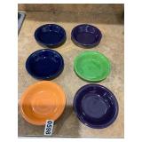6- Fiesta assorted color bowls