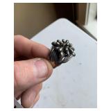 Silver ring - marked sterling