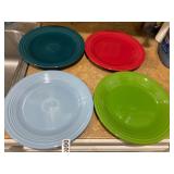 4 Fiesta assorted color plates