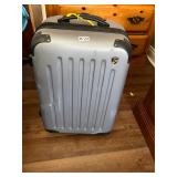Gray rolling suitcase