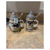 2- German beer steins