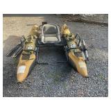 Pontoon kayak with oars