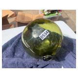Glass decorative green ball