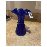 Fenton blue colbalt vase