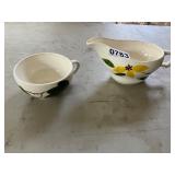 Blue Ridge Hand Painted Creamer and Cup