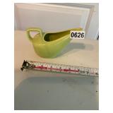 Vintage green gravy boat