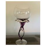 Alicia macocha amethyst purple jellyfish glass