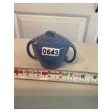 Blue double handle sugar bowl