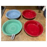 4- assorted color Fiesta bowls