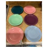 6- Fiesta assorted color plates