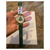 Watch- Christmas Tree w / leather band