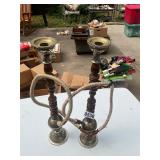 Pair vintage Indian style hookas