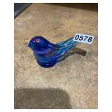 Glass blue bird