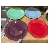 4 Fiesta assorted color plates
