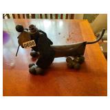 Metal made dachshund dog