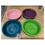 4- assorted color Fiesta bowls