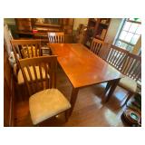 Oak table and 6 chairs
