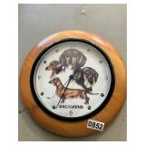 Dachshund battery clock