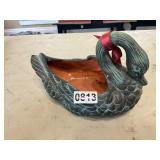 Blue swan planter