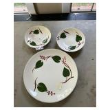 3 piece Blue Ridge Hand Painted plate/saucers