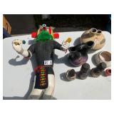Hopi kachina doll and pottery