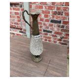 Brass and crystal pitcher