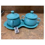 Fiesta creamer/ sugar serving set