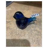 Glass blue bird