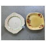 2- plated.  Green and white and yellow flowered