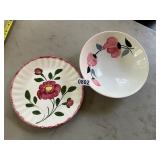2- Blue Ridge ? Hand Painted bowls