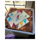 Tote machined quilting squares