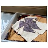 Tote machined quilting squares