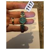 Watch- ladies Lucoral gem and silver style